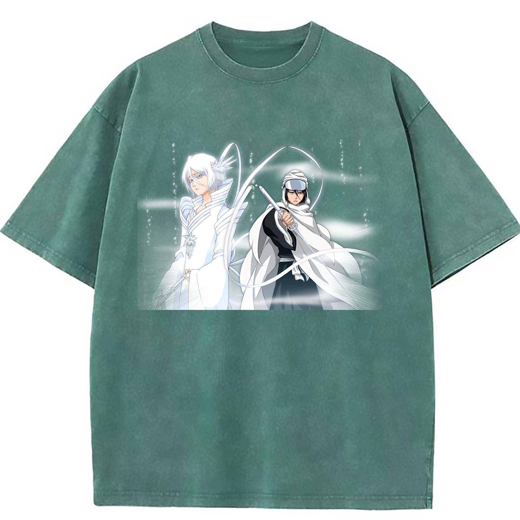 （画像用） ブリーチ 朽木ルキア BLEACH Kuchiki Rukia 綿100% ヴィンテージ風 半袖Tシャツ（フロントプリント）